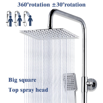 38 degrees constant temperature shower, from the original 24 "to 25", please note, our shower with chrome, square stainless steel ceiling set.