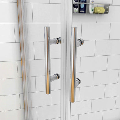 Offset Quadrant Shower Enclosures Shower Door Shower Cubicle Chrome Frame 1900mm Height