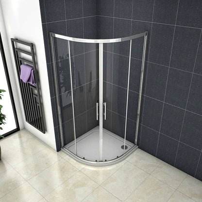 Quadrant Shower Enclosure Equal Chrome Frame Corner Cubicle 760-1000 x 760-1000 x 1900mm H