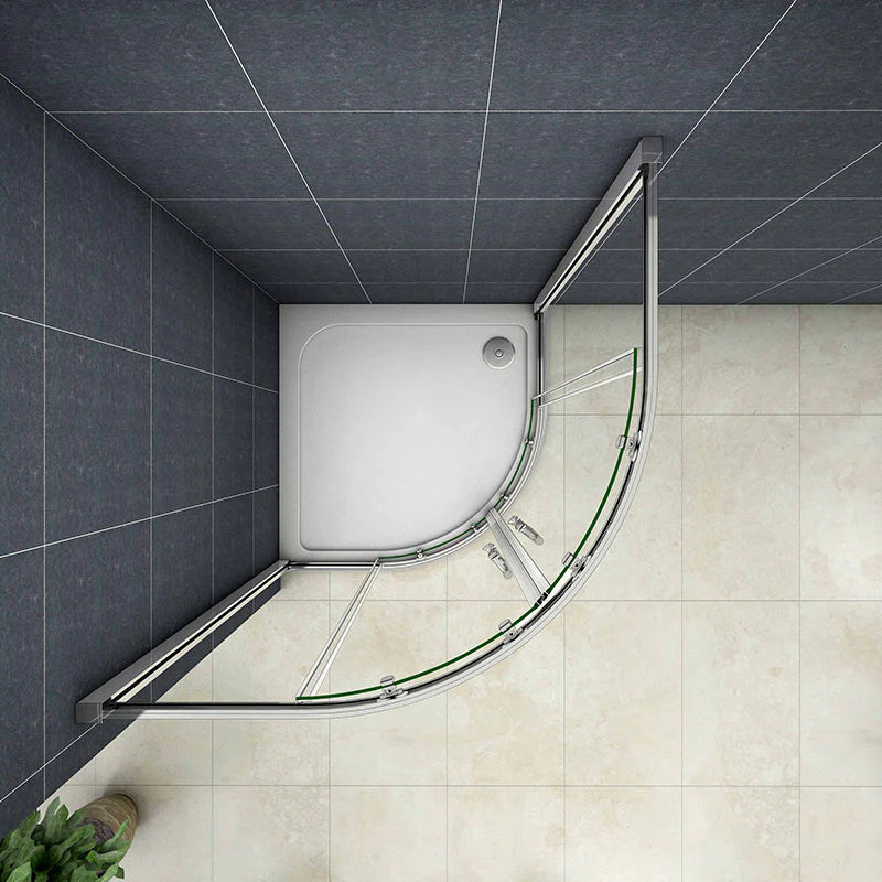 Quadrant Shower Enclosure Equal Chrome Frame Corner Cubicle 760-1000 x 760-1000 x 1900mm H