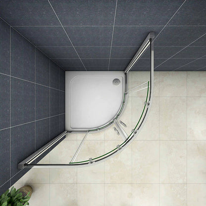 Quadrant Shower Enclosure Equal Chrome Frame Corner Cubicle 760-1000 x 760-1000 x 1900mm H