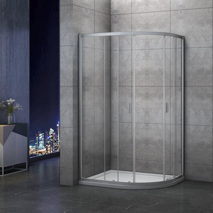 1850mm Quadrant Shower Enclosure Corner Entry Glass Cubicle, No Tray