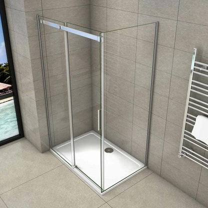 1000mm|1100mm|1200mm|1400mm Sliding Shower Door,700-900mm Side panel, 1950mm Height