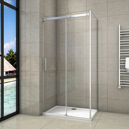 1950mm Height Sliding Shower Door Shower Enclosure Tempered Clear Glass