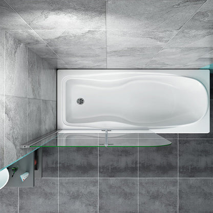 2 Fold EasyClean Shower Pivot Bath Screen 1200|1000| 900X1400mm 180 degrees Hinge Chrome