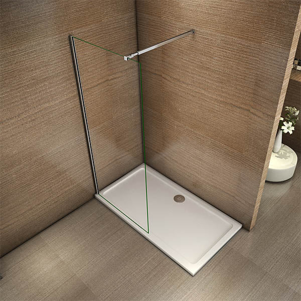 1850mm Walk In Shower Enclosure Wet Room Door Screen Panel 8mm Easyclean Glass