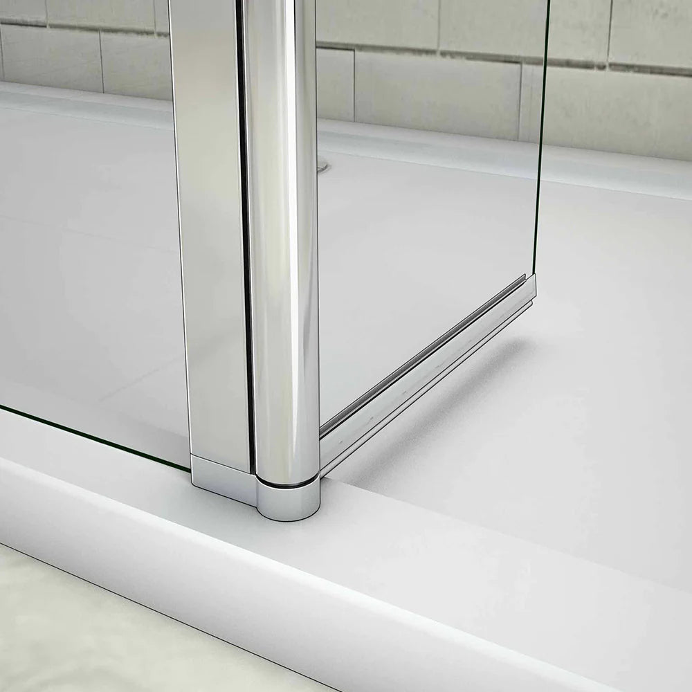 Walk in 8mm Easy Clean Shower Screen with 300mm Pivot Flipper Panel Shower Enclosuree