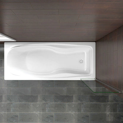 25cm | 30cm | 35cm | 70cm | 80cm Square Cut Fixed Panel Over Bath Shower Screen 1400mm Height
