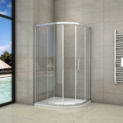 Chrome Quadrant Shower Enclosure shower cubicle 1900mm height