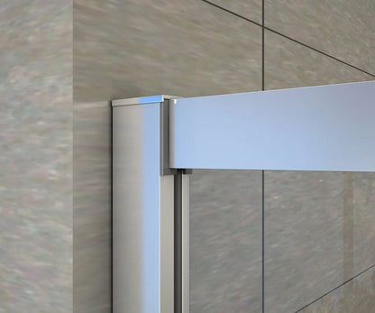 1850mm Corner Entry Enclosures Cubicle Double Sliding Shower Doors Chrome Frame