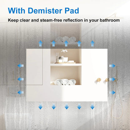 LED Illuminated Bathroom Mirrors with Demister Wall Mounted