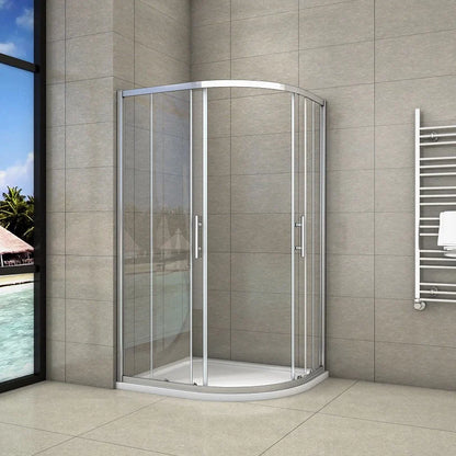 Chrome Quadrant Shower Enclosure shower cubicle 1900mm height