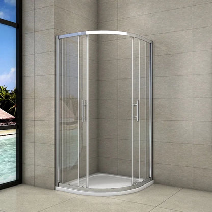 Chrome Quadrant Shower Enclosure shower cubicle 1900mm height