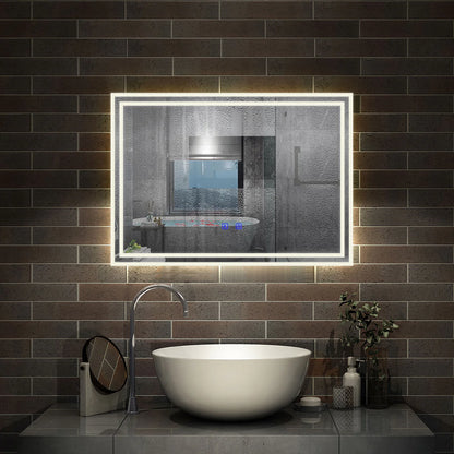 LED Bathroom Mirror with Demister Pad and Bluetooth|Dimming Function|Touch Switch|IP44|