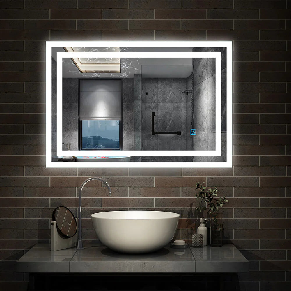 Bathroom Mirror with LED Lights-De-mist | Wall Mounted