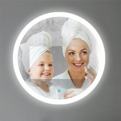 Round Bathroom Mirrors with Lights,Demister,Touch-600x600