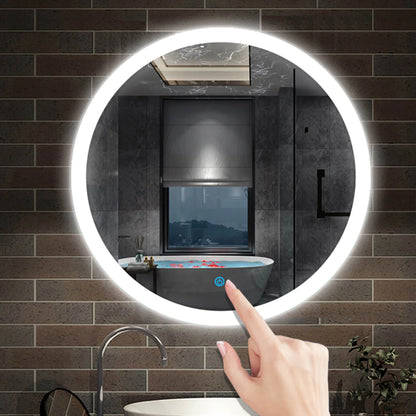 Round Bathroom Mirrors with Lights,Demister,Touch-600x600