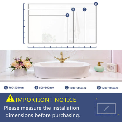 LED Bathroom Mirror with Demister Pad and Bluetooth|Dimming Function|Touch Switch|IP44|