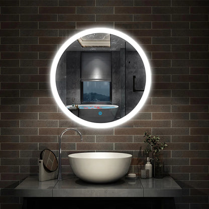 Round Bathroom Mirrors with Lights,Demister,Touch-600x600