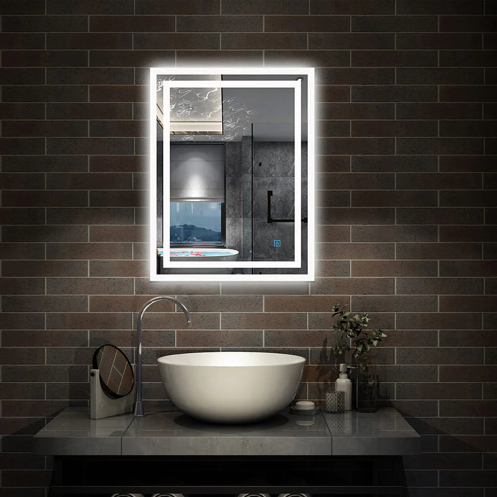 Bathroom Mirror with LED Lights-De-mist | Wall Mounted