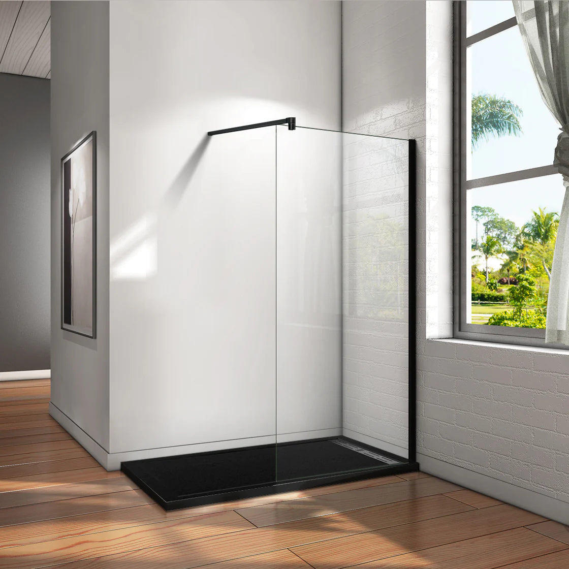 1850 / 1950 / 2000 mm Height Walk in Wet Room Shower screen 8mm EasyClean Glass